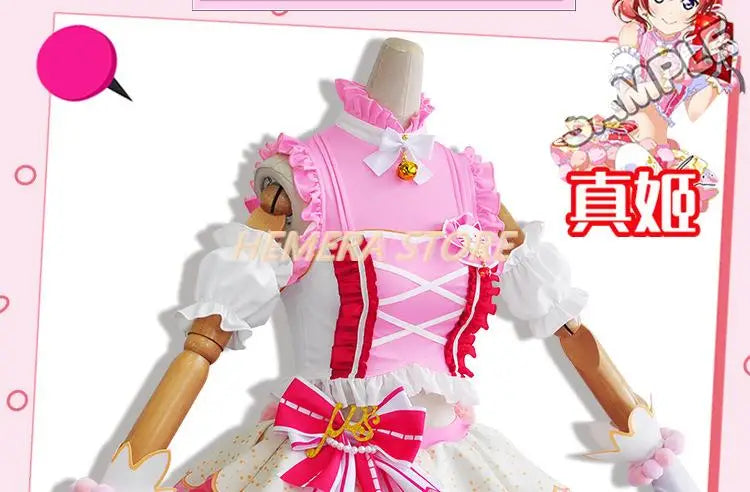 In Stock Anime LoveLive Cat Twin Tail Arcade Game 9 Characters Cosplay Costume Tojo Nozomi Nico Honoka Umi Rin Maki Eli Full Set - SS69