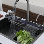 Nekjcag 304 Stainless Steel Single Bowl Sink with Waterfall Faucet