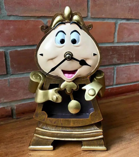 Beauty And The Beast Toys Anime Figure Night Lights Candlesticks Cogsworth Clock Ornaments Collectible Model Gift jewelry box