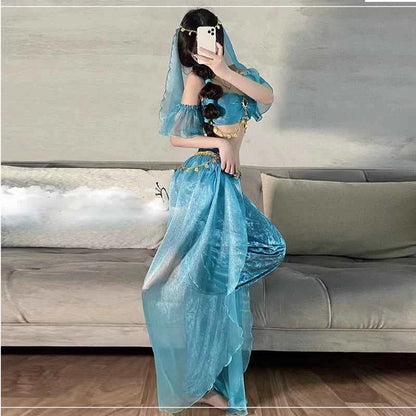 Sexy Goddess Uniforms Cosplay Egyptian Queen's Belly Dance Aladdin Indian Dance Exotic Hotel Nightclub Clothing