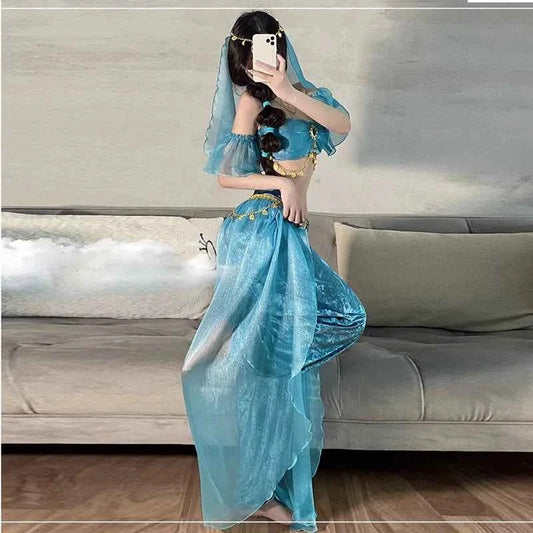 Sexy Goddess Uniforms Cosplay Egyptian Queen's Belly Dance Aladdin Indian Dance Exotic Hotel Nightclub Clothing