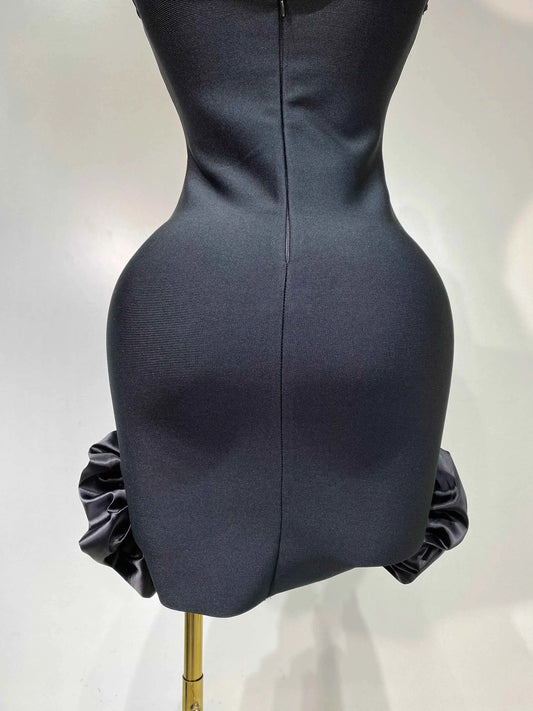 Women Sexy Square Collar Sparkly Rhinestone Bodycon Mini Bandage Dress Celebrate Evening Party Elegant Luxury Birthday Dress