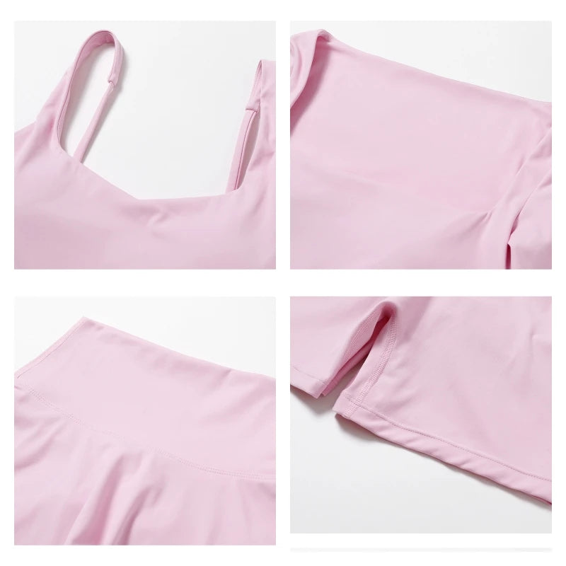 2PCS Yoga Suit Sports Set Women Quick-Drying Gym Set Women Tracksuit Running Workout Long Sleeve Sports Shirt Yoga Clothing SS69