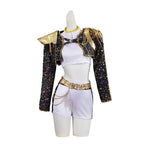 Black Golden Costume Set Cute Dress Up Outfit Halloween Party Cosplay Roleplay Uniform Performance Birthday Fancy Dress