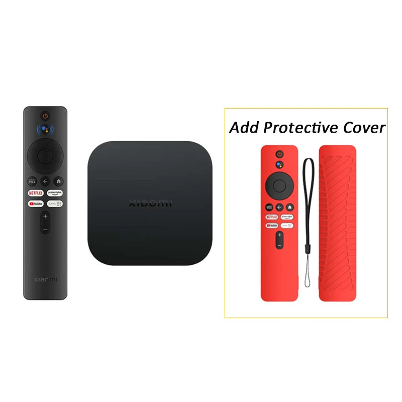 Xiaomi TV Box S 2nd Gen 4K Ultra HD Streaming Media Player Google TV Box WiFi Bluetooth 5.2 Dolby Vision HDR10+ TV Play Box SS69 94.69 TV Box and Cover 2 / EU Plug