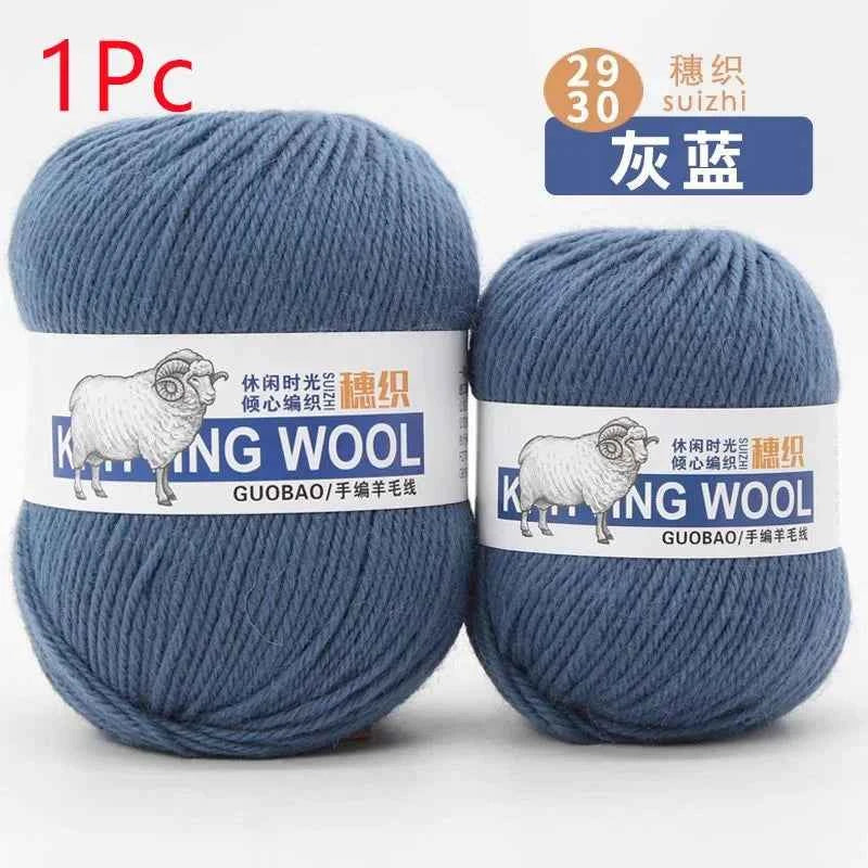 50g/Ball 100% Wool Yarn Pure Merino Thick Thread For Hand Knitting Scarf Sweater DIY Doll Woven Material