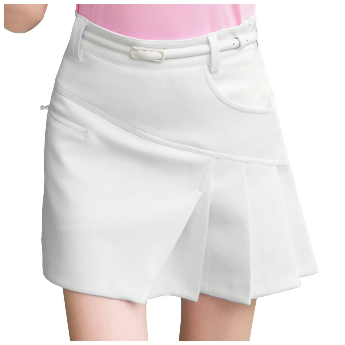 Asymmetrical Tenis Skirt For Women Side Zipper Up Bodycon Golf Wrapped Skirt Aesthetic Solid Color High Waist Korean Y2k Skirt SS69