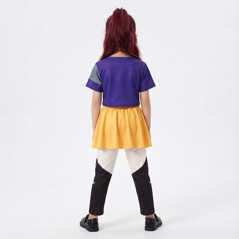 Rumi Girl Cosplay Costume Anime Mira Roleplay Outfit Trendy Dance Performance Wear Halloween Party Performance Costume