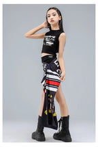 Girls K-Pop Street Dance Crop Top & Hot Pants Set