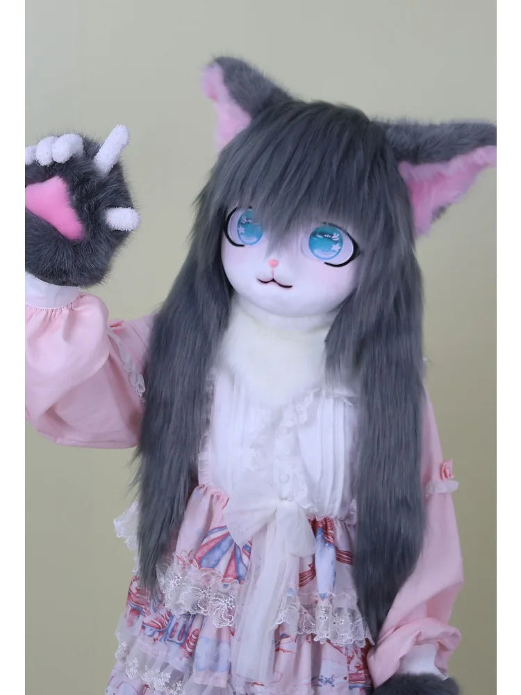 Furry Kigurumi Animal Cosplay Mask - Polyester Costume Head