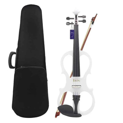 IRIN 4/4 Electric Violin Maple Body Silent Violin With Bow Case Headphone Cable Violin Shoulder Rest Aluminium Alloy Accessories