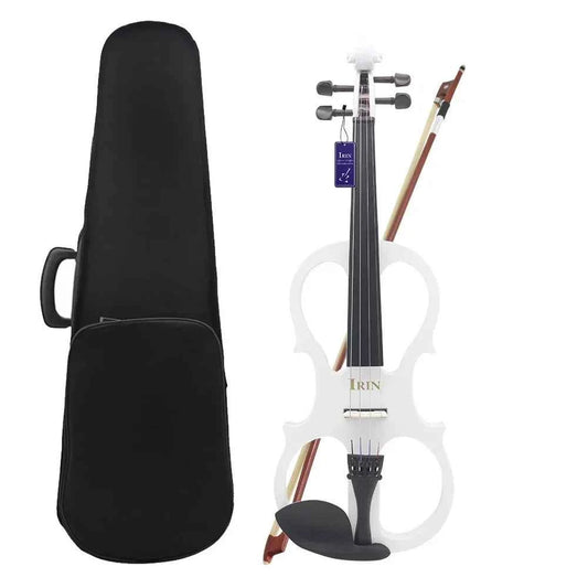 IRIN 4/4 Electric Violin Maple Body Silent Violin With Bow Case Headphone Cable Violin Shoulder Rest Aluminium Alloy Accessories