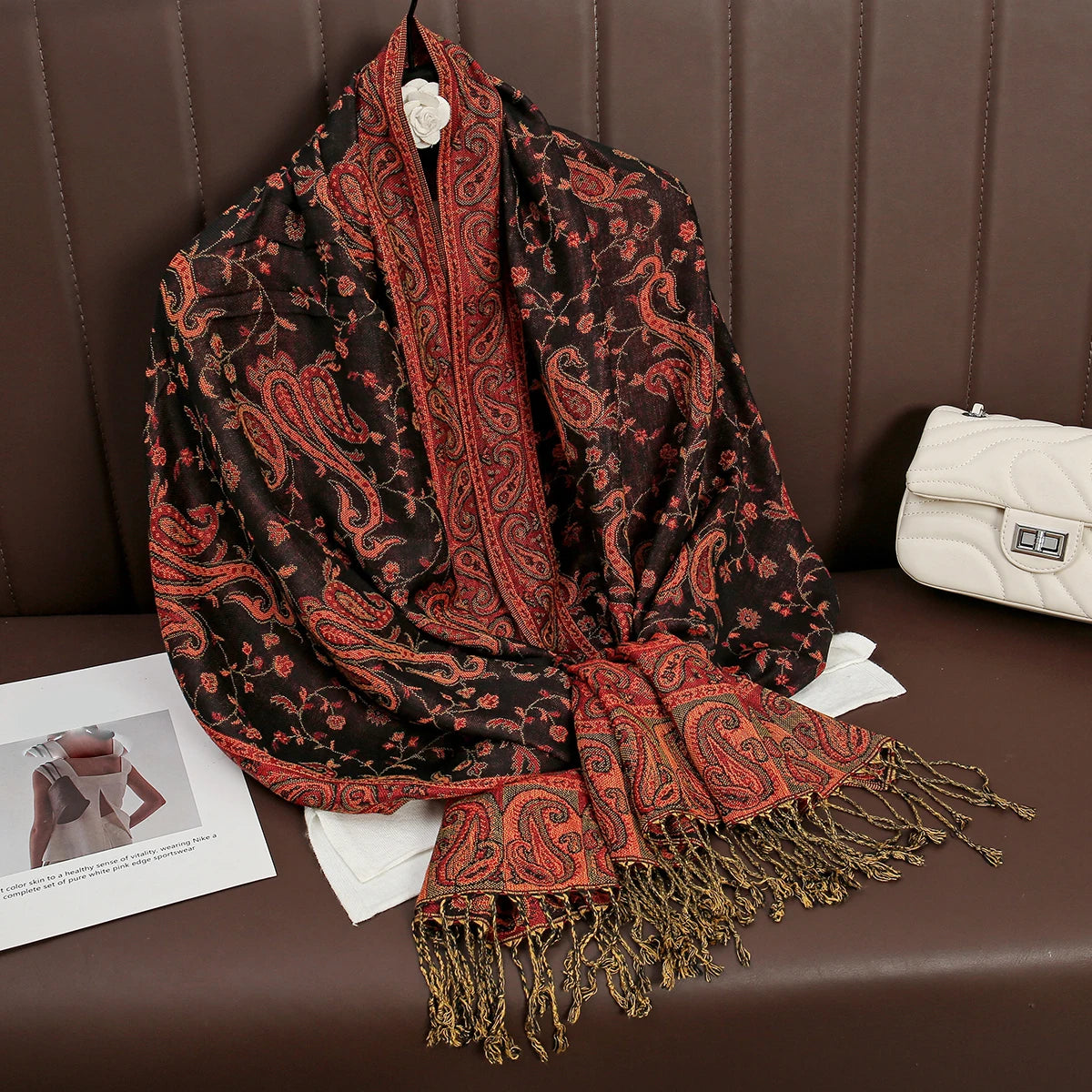 Luxury Brand Autumn Cashmere Pashmina Shawl Lady Wrap Warm Winter Scarves Design Print Female Foulard Cotton Stoles Scarf 2023 SS69 13.69 T100-05