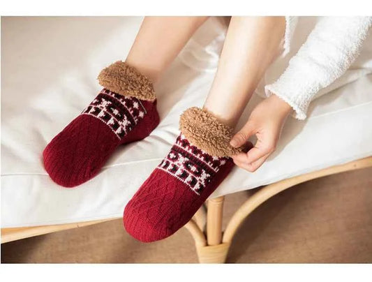 Super Warm Winter Non-slip Floor Socks Women Men Snow Socks Sleep Carpet Slippers Socks Women Velvet Boot Unsiex Home Wear