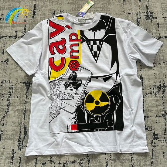 2023 New Fluorescent Green Vintage Washed Batik Cav Empt C.E T-Shirt Men Women 100% Cotton Mobile Phone Printing Cavempt Tee SS69 32.69 2 / XL