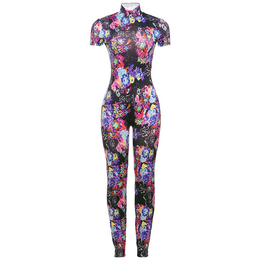 Nibber Sporty Backless Jumpsuit Women Peach Buttocks Fitness Shorts Sleeve Summer Trend Street Activity Casual Workout Overalls SS69