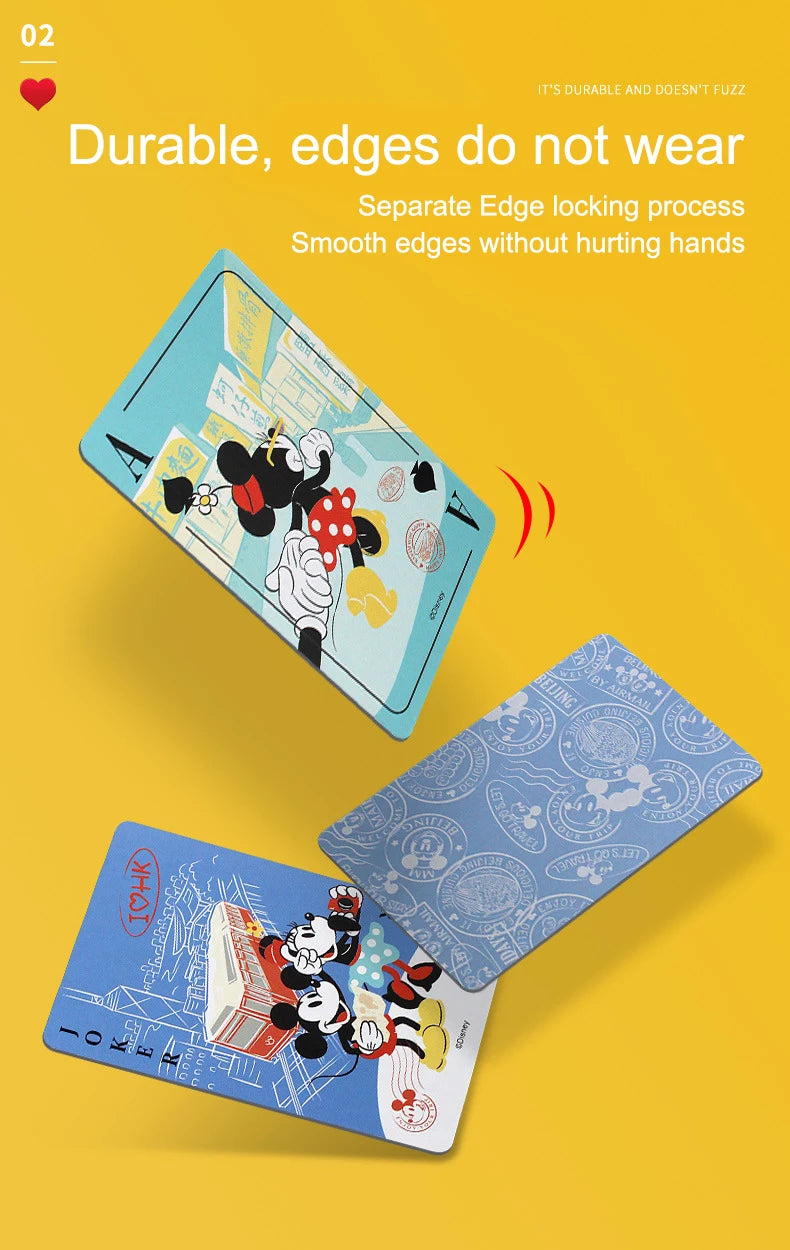 54Pcs/Box Disney Paper Playing Cards Mickey Avengers Frozen Anime Poker Cards Child Adult Desktop Games Toys - SS69