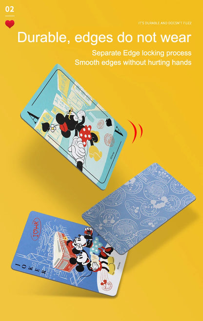 54Pcs/Box Disney Paper Playing Cards Mickey Avengers Frozen Anime Poker Cards Child Adult Desktop Games Toys - SS69