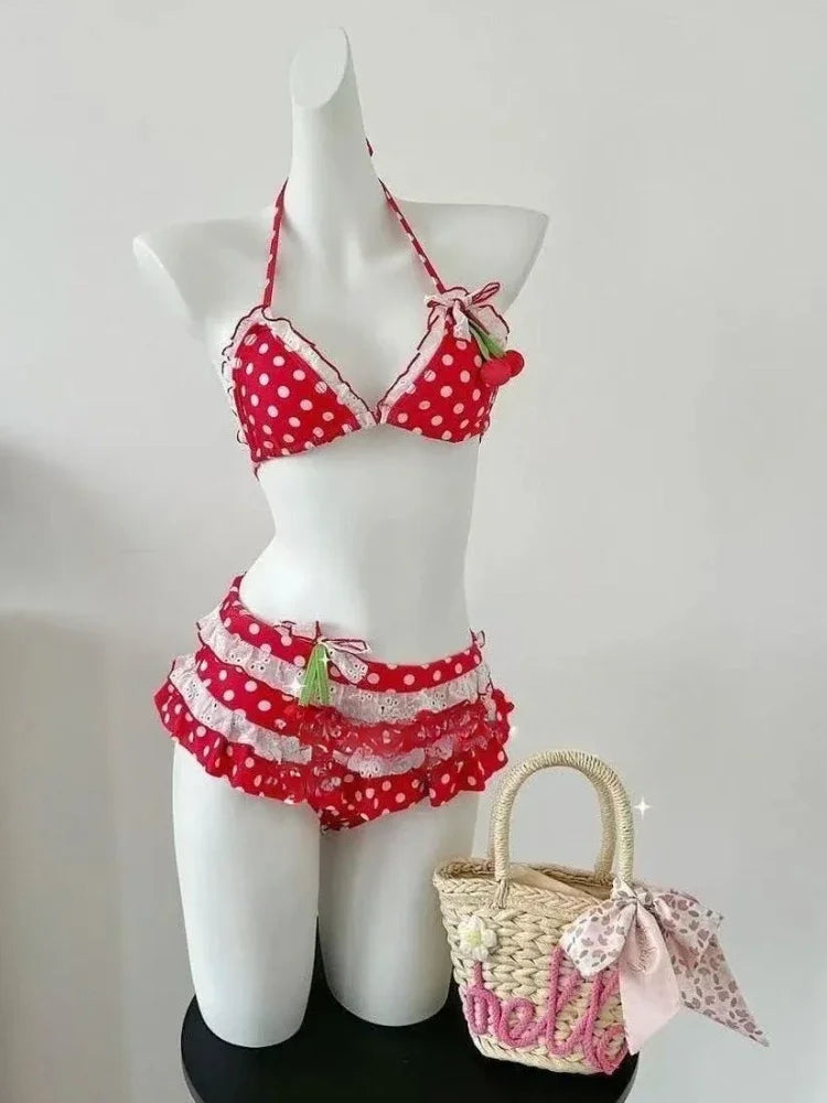 YUNZHAOLUCN Women's High Waist 4-Piece Bikini Set Solid Polyester Swimwear