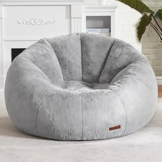 Bean Bag Chair, Comfy Giant Stuffed Bean Bags Chais W/Spacious Design for Reading, Playing or Relaxing, Bean Bag Couch for Adult