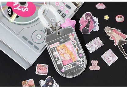 45pcs Japanese Retro Early Style Manga Cut Film Sticker Book Kawaii Girl Scrapbook Journal DIY Deco Cute Showa Phone Case Decals SS69