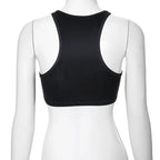 Summer Fashion Sexy Clashing Colors Women Clothing Casual Slim Hollow Round Neck Sleeveless Tank Top Women Monogram Y2k Top