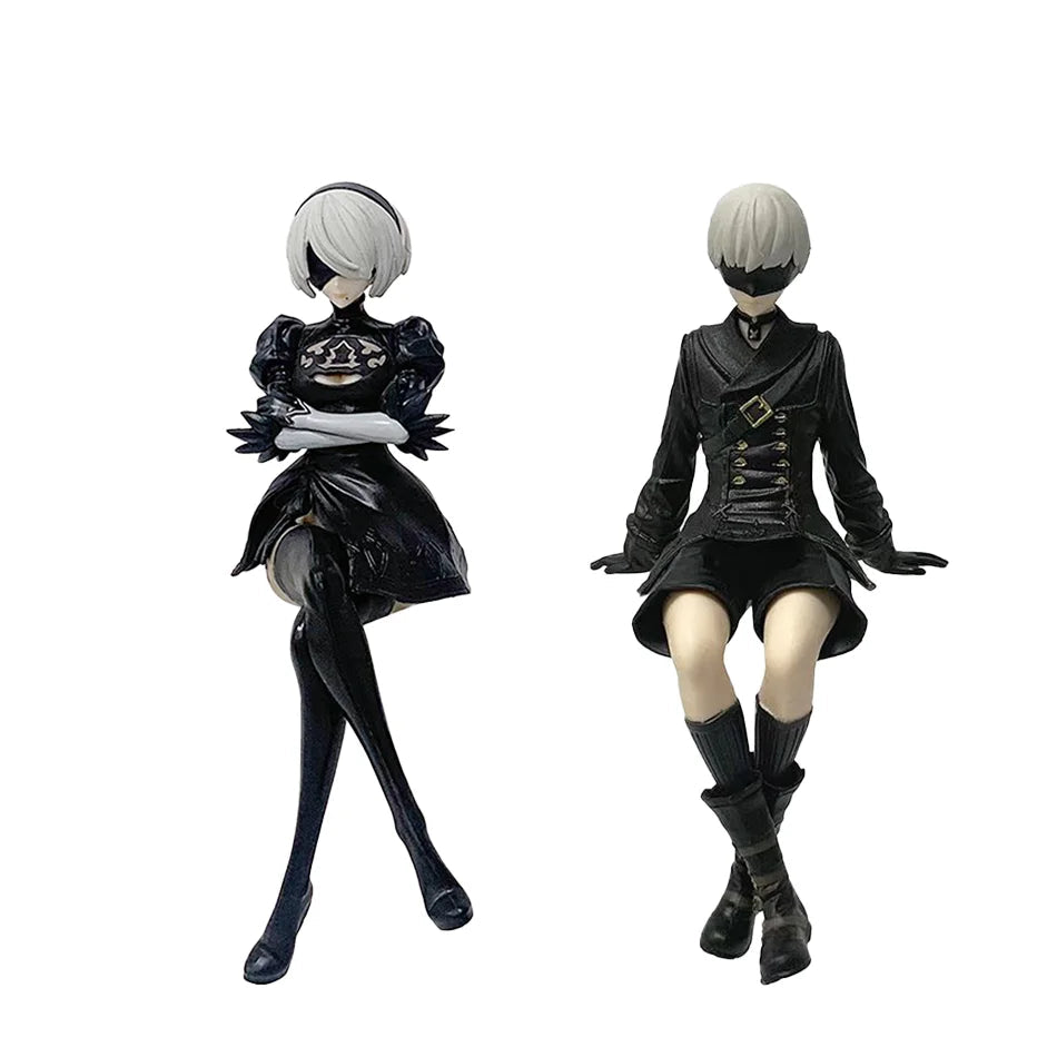 Nier Automata 2B A2 9S Sitting Position Game Figure Mechanical Lifeform Statue Collection Desktop Decoration  Toys Gifts SS69 36.69 A and B no box