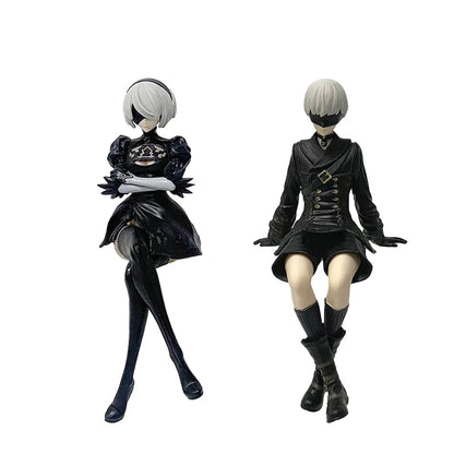 Nier Automata 2B A2 9S Sitting Position Game Figure Mechanical Lifeform Statue Collection Desktop Decoration  Toys Gifts SS69 36.69 A and B no box