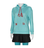 Vanellope Von Schweetz Cosplay Anime Costume Girl's Hoodies Skirt Wig Uniform Suit Halloween Performance Clothing for Woman