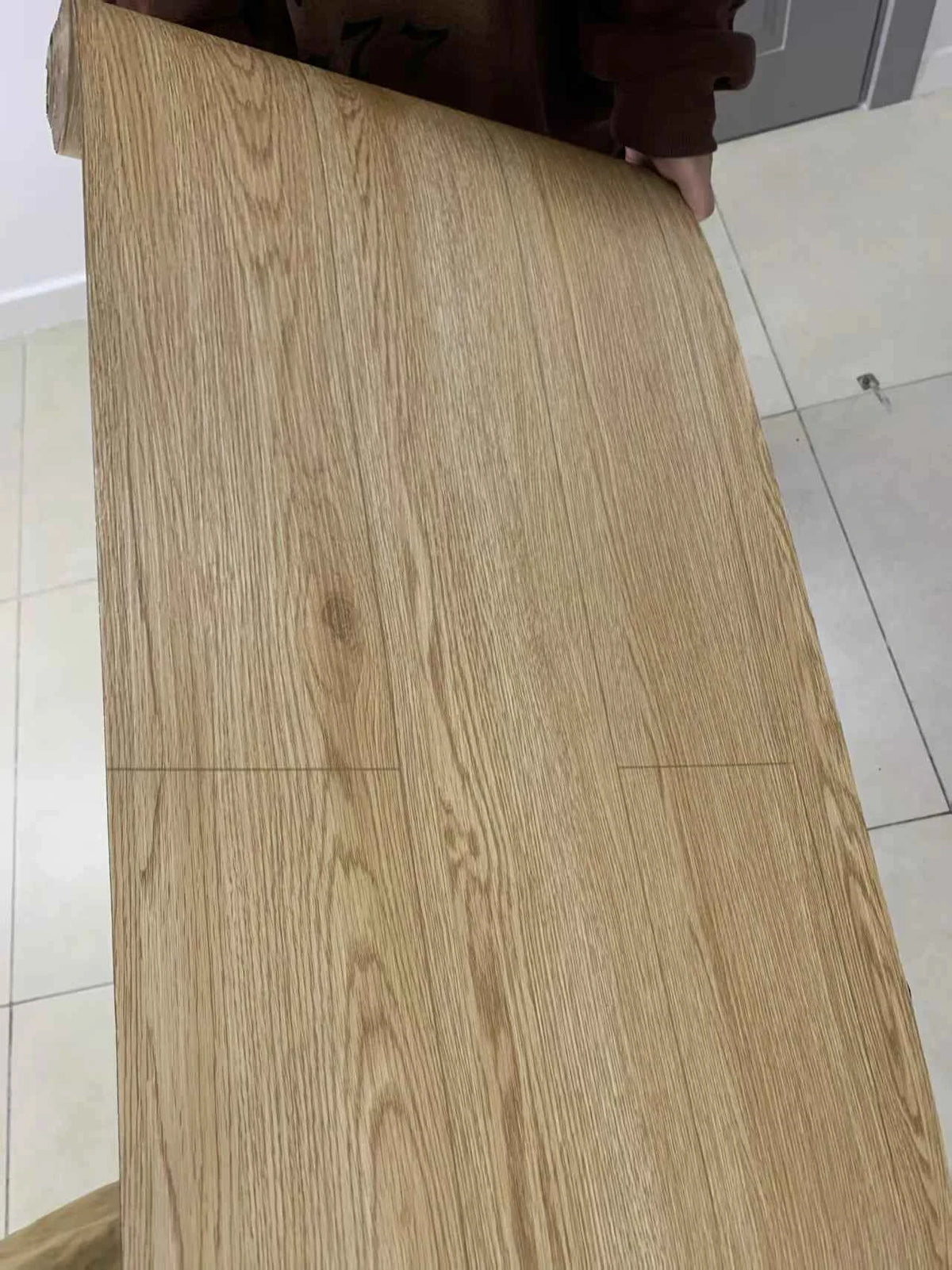 40cm Self-Adhesive Wood Grain Sticker Peel And Stick Wallpaper Waterproof Anti-Slip Floor Sticker Living Room Bedroom House Reno