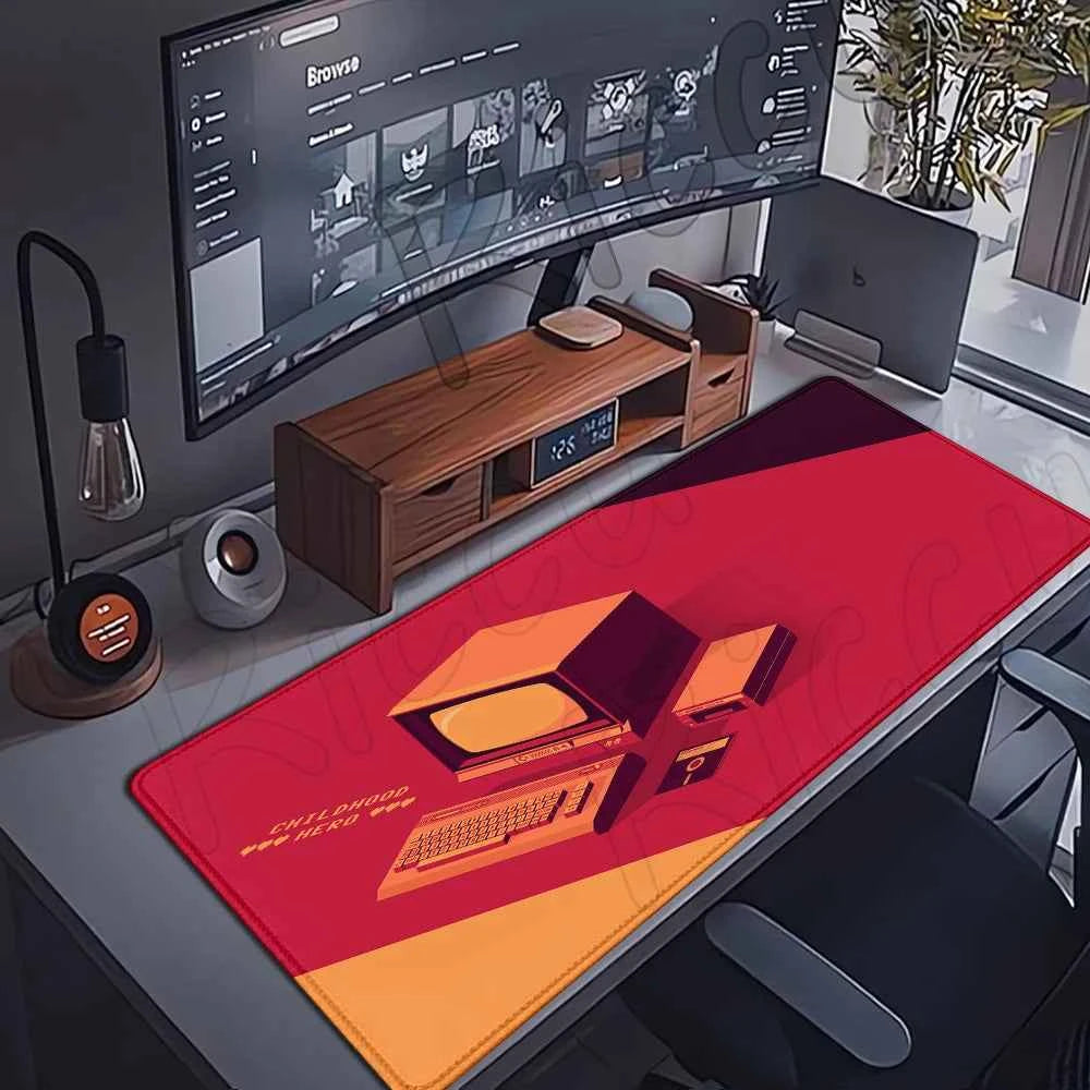 Keyboard Mouse Pad Commodore 64 Mousepad Xxl Non-slip Lockedge Minimalism Office PC Accessories XL Gaming Large Desk Cabinet Pad