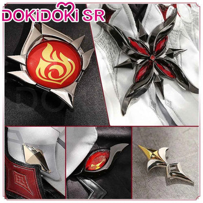 Genshin Impact Arlecchino Cosplay Costume Set with Wig - Polyester - S-2XL
