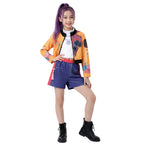 Rumi Girl Cosplay Costume Anime Mira Roleplay Outfit Trendy Dance Performance Wear Halloween Party Performance Costume