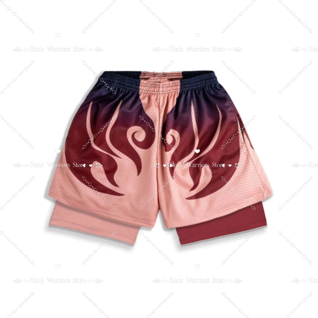 Anime Short Gyms Bilayer 2-in-1 Sports Shorts For Men Sweat-absorbent Quick-drying And Breathable Outdoor Sports Jogging Pants SS69 24.69 3DSCHZ028 / XL