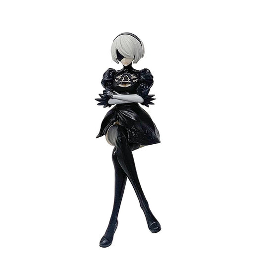 Nier Automata 2B A2 9S Sitting Position Game Figure Mechanical Lifeform Statue Collection Desktop Decoration  Toys Gifts SS69 20.69 A  no box