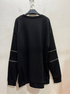 Harajuku Printed Black Zipper Hoodie