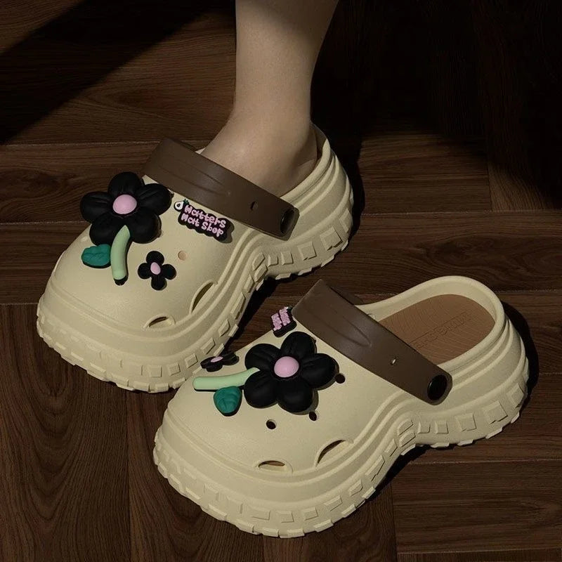 Slides Height Outside Sandals Korea Style Woman Slippers Non Slip Clappers Summer Footwear Top Designs New 39 Shoes for Women