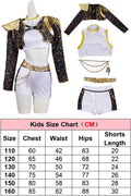 Black Golden Costume Set Cute Dress Up Outfit Halloween Party Cosplay Roleplay Uniform Performance Birthday Fancy Dress