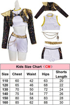 Black Golden Costume Set Cute Dress Up Outfit Halloween Party Cosplay Roleplay Uniform Performance Birthday Fancy Dress