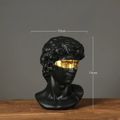GUGUGUHOME David Head Resin Bust Sculpture, Modern Abstract Art Statue