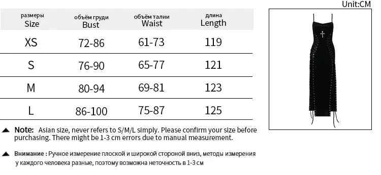 Punk Grunge High Split Hem Straps Dess 90s Streetwear Gown Women Sexy Corn Bandage Velvet Dresses Mall Gothic Clothing