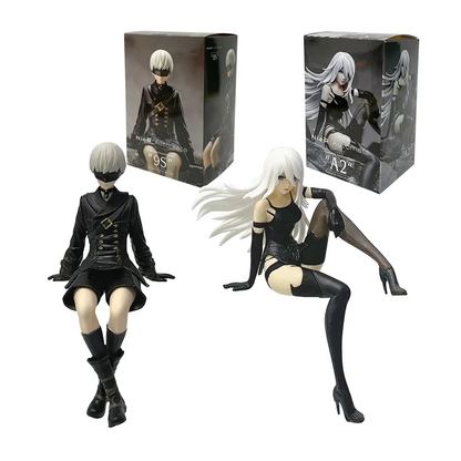 Nier Automata 2B A2 9S Sitting Position Game Figure Mechanical Lifeform Statue Collection Desktop Decoration  Toys Gifts SS69 46.69 B and C with box