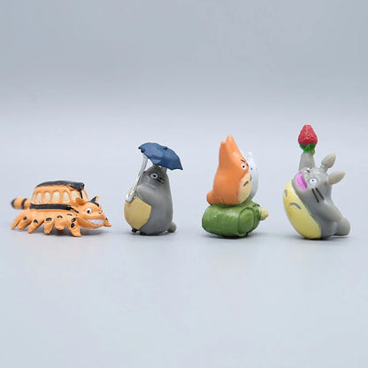 Totoro PVC Mini Figure 1-3cm Anime Micro Landscape Car Ornament