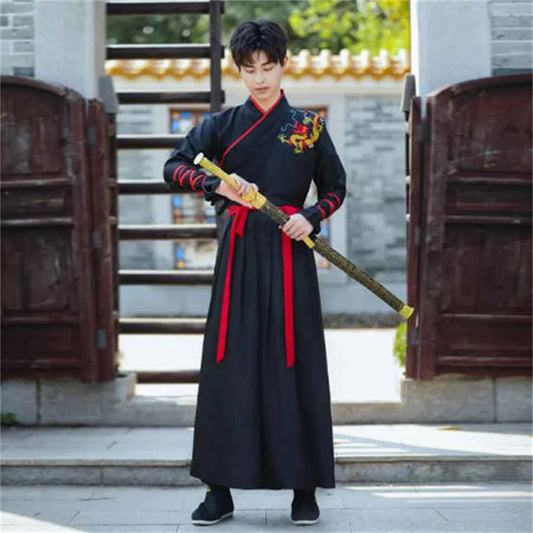 Japanese Vintage Kimono Samurai Cosplay Clothing Woman Man Chiinese Hanfu Crane Embroidery Cardigan Yukata Full Sleeve Retro