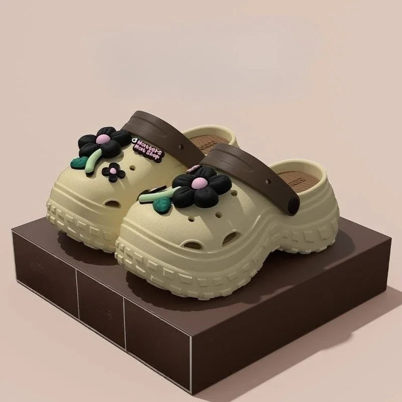 Slides Height Outside Sandals Korea Style Woman Slippers Non Slip Clappers Summer Footwear Top Designs New 39 Shoes for Women