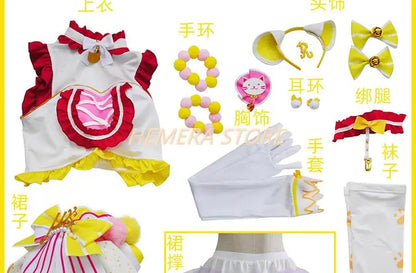In Stock Anime LoveLive Cat Twin Tail Arcade Game 9 Characters Cosplay Costume Tojo Nozomi Nico Honoka Umi Rin Maki Eli Full Set - SS69