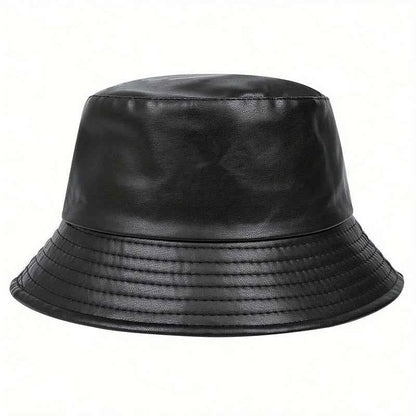 winter Fashion bucket hat Artificial leather windproof warm bucket hats men women wild tide cap Panama fisherman caps gorras