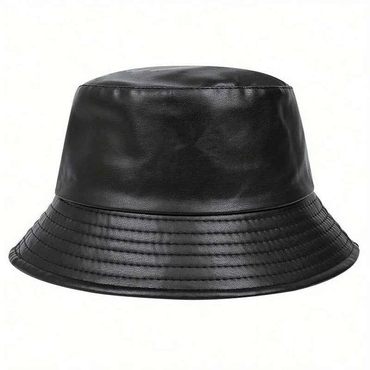 winter Fashion bucket hat Artificial leather windproof warm bucket hats men women wild tide cap Panama fisherman caps gorras