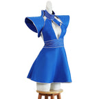 Classic Britney Blue Flight Attendant Uniform Cosplay Costume Retro Stewardess Themed Outfit For Halloween Carnival Masquerade