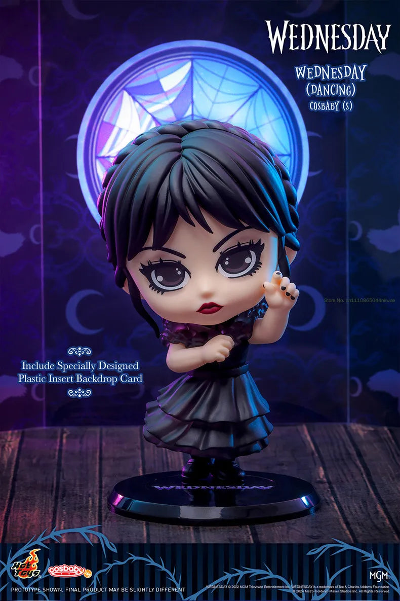Hot Toys Wednesday Dance Version Cosbaby(S) Mini Collectible Figure Desktop Decoration Toy Fans Collect Halloween Holiday Gift